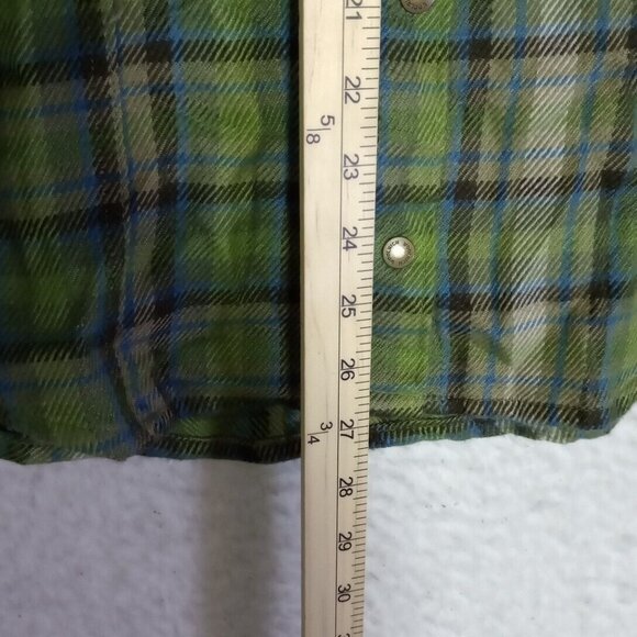 WOOLRICH Snap Button Down Flannel Plaid Shirt Womens Size Medium Soft Wool Blend - Picture 7 of 12